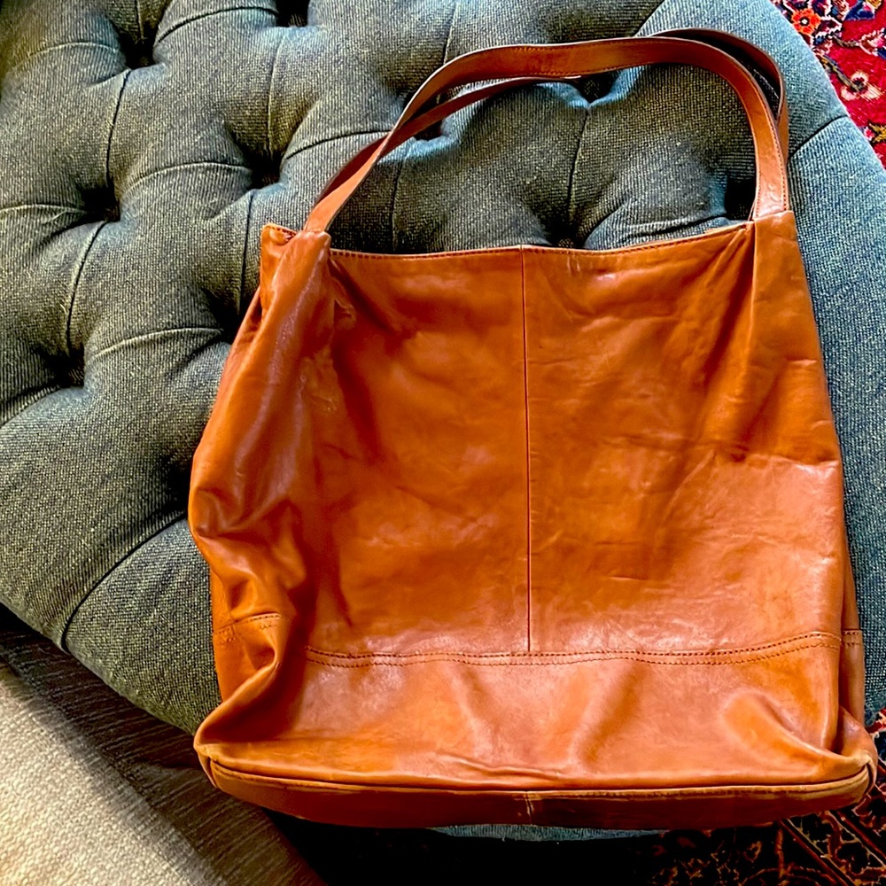 Butter soft Camel Leather Banana Republic Bag